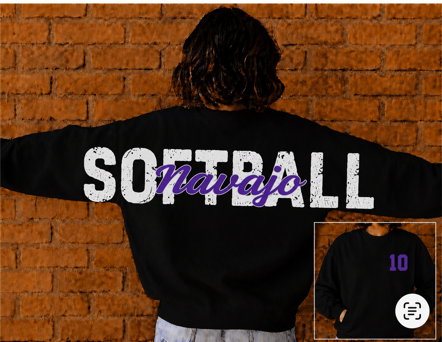 Personalized Sports Apparel - Across Shoulder & Back Lettering