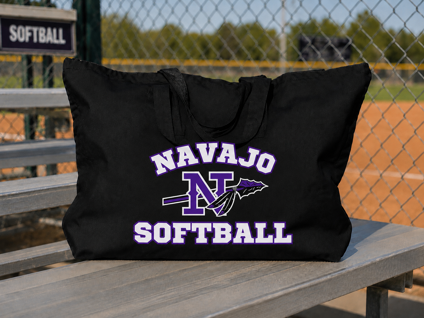 Navajo_Warriors Duffle Canvas Tote Bag