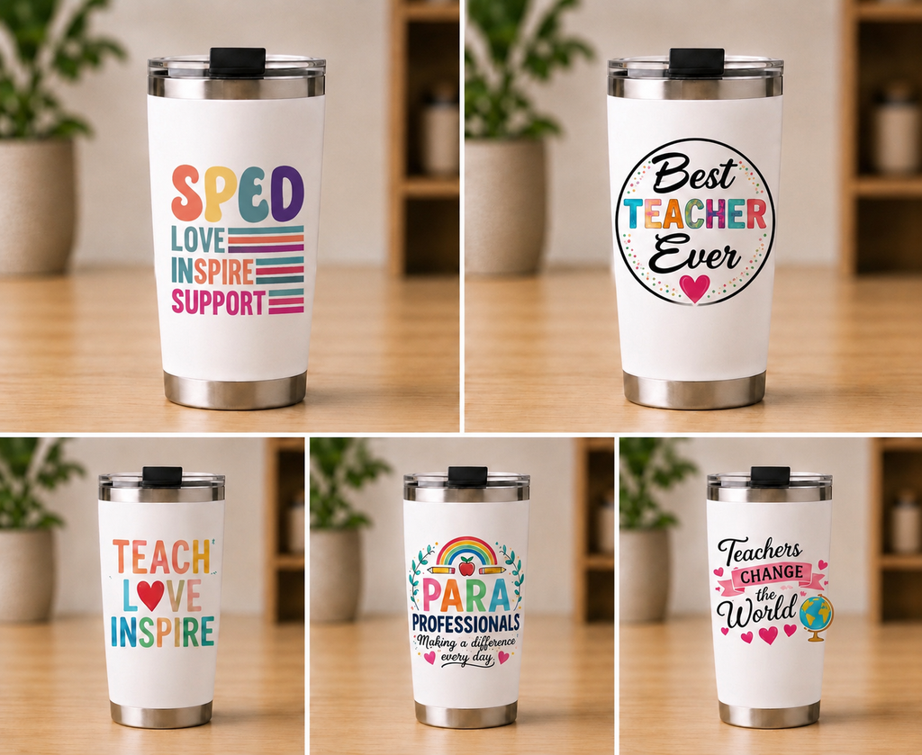 Teacher Inspired Drinkware - Coffee & Water Tumblers