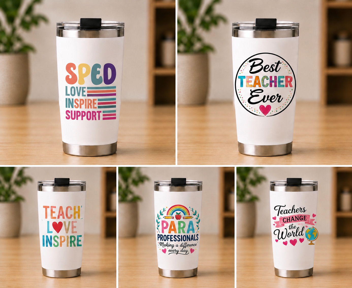 Teacher Inspired Drinkware - Coffee & Water Tumblers